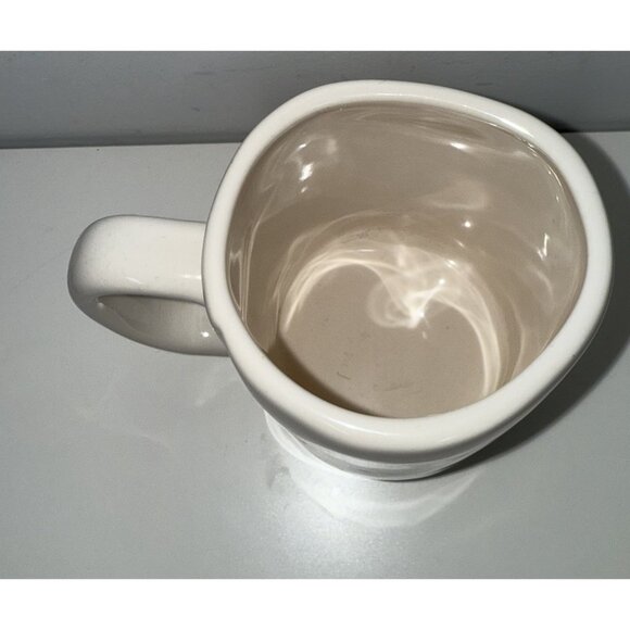 Rae Dunn "JOY" Ceramic Coffee Tea Mug Cup White Red Christmas Holiday - Picture 4 of 5